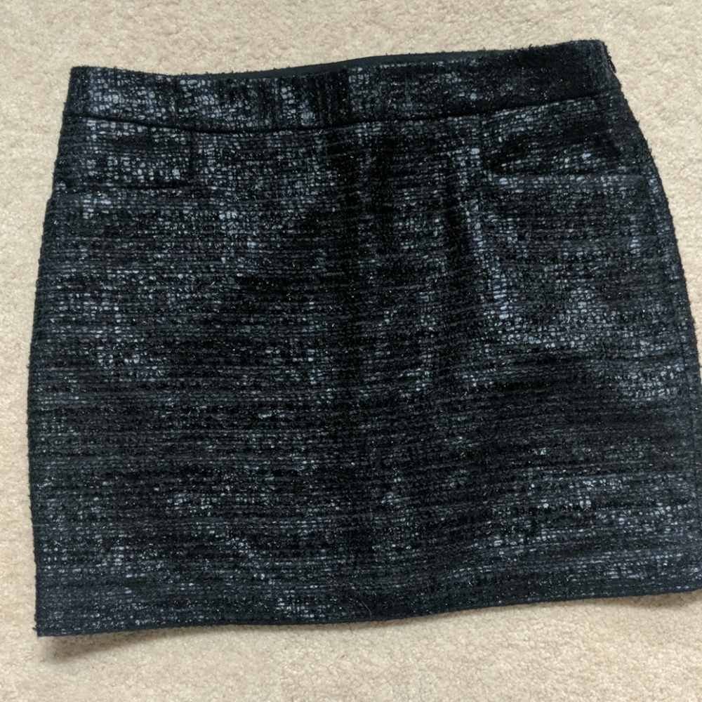 Sparkly black mini skirt